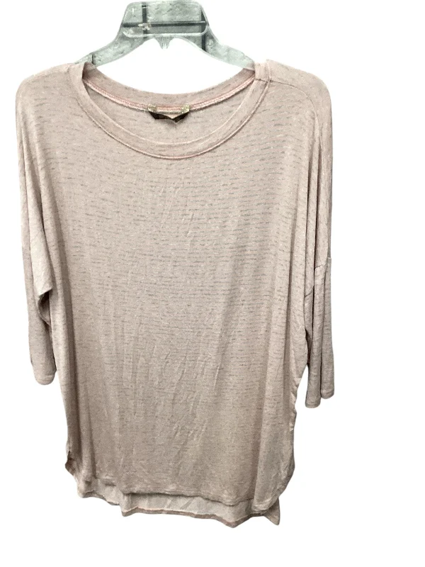 Top 3/4 Sleeve By Pg In Mauve, Size: L