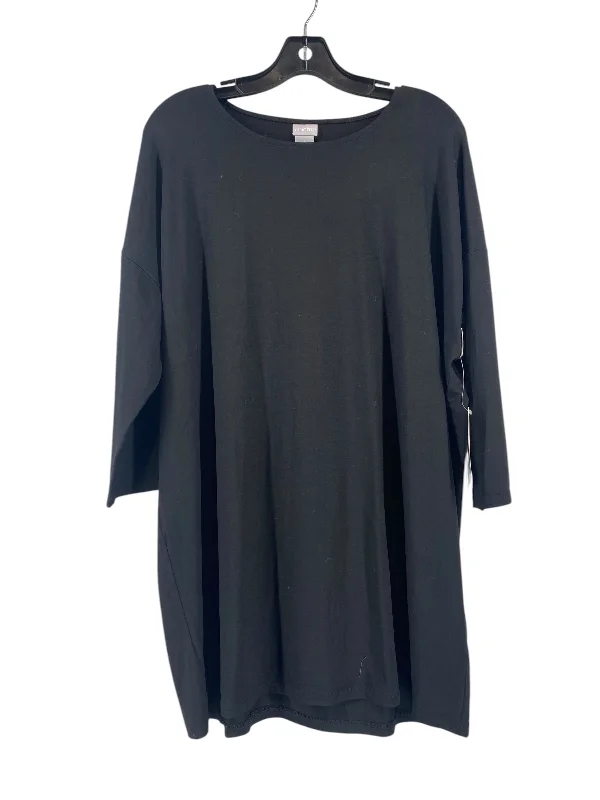 Tunic 3/4 Sleeve By Chicos In Black, Size: 2