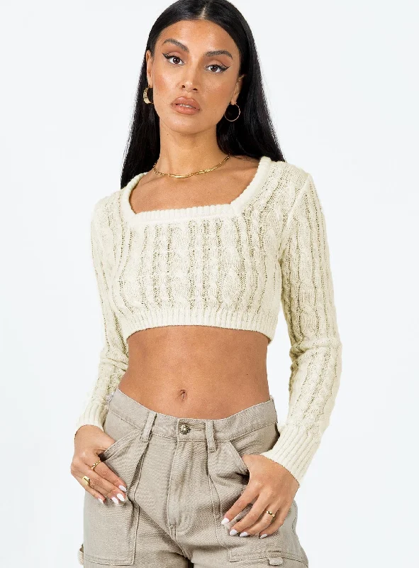 Jaye Long Sleeve Top Cream