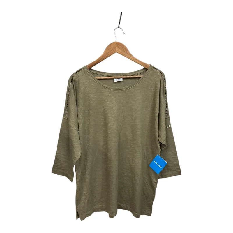 Top 3/4 Sleeve By Columbia In Green, Size:Xl