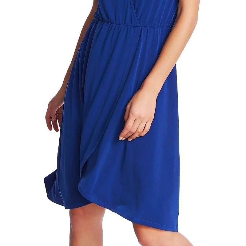 1.State Women's Poetic Punch Halter Neck High Low Party Dress Blue Size Xx-Small