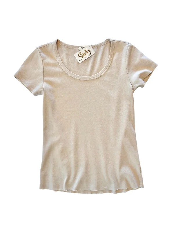 Charlie Rib Tee in ecru by Dylan