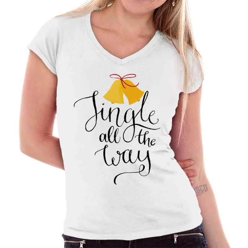 Jingle All The Way Junior Fit V-Neck T-Shirt