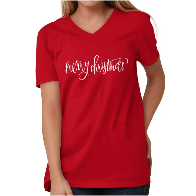 Merry Christmas V-Neck T-Shirt