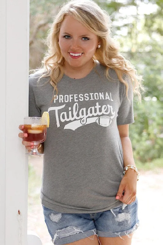 Last Chance Size Small | Professional Tailgater Short Sleeve Grey Tee Shirt