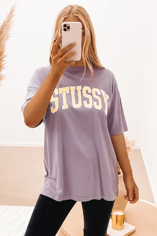 Varsity Relaxed Tee Dusty Mauve