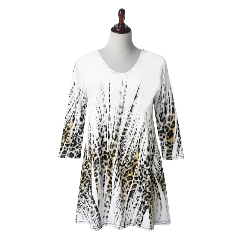 Valentina Signa "Serengeti" Print V-Neck Tunic - 22897