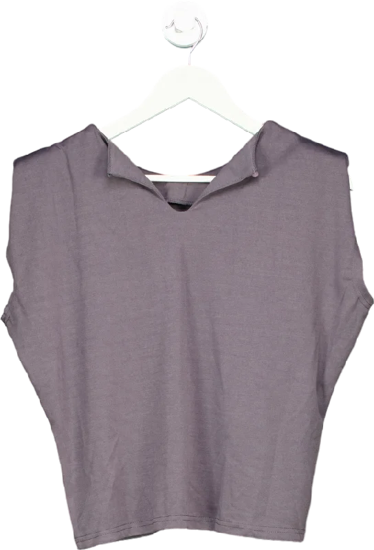 Dazy Grey Sleeveless Top UK S