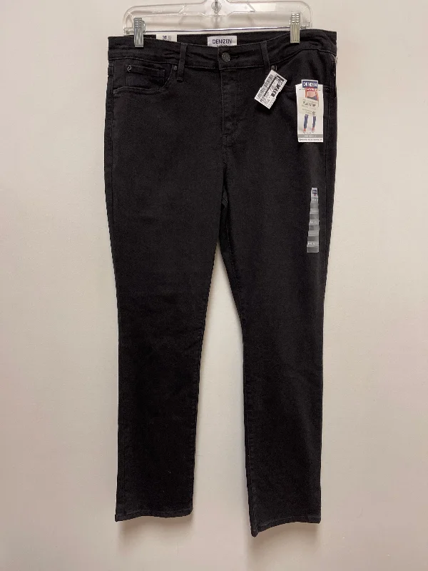 Jeans Skinny By Levis In Black Denim, Size: 14