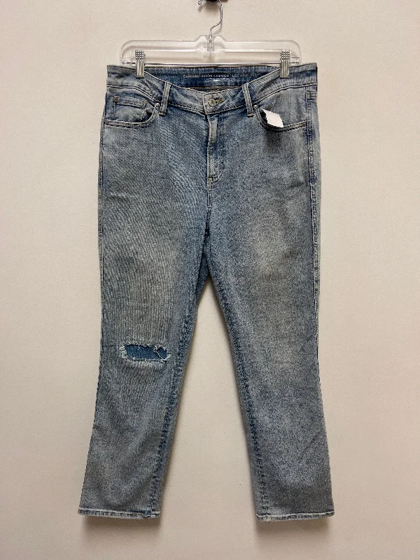 Jeans Straight By Chicos In Blue Denim, Size: 10