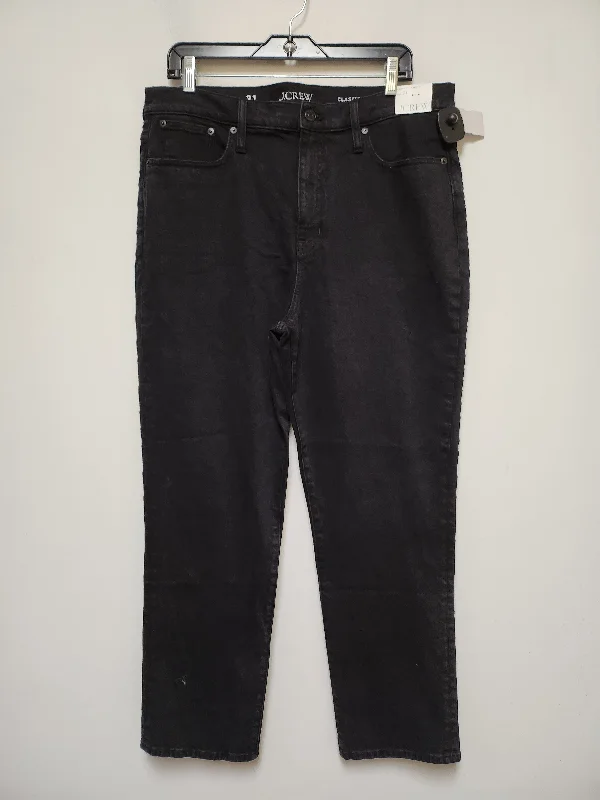 Jeans Straight By J. Crew In Black, Size: 8