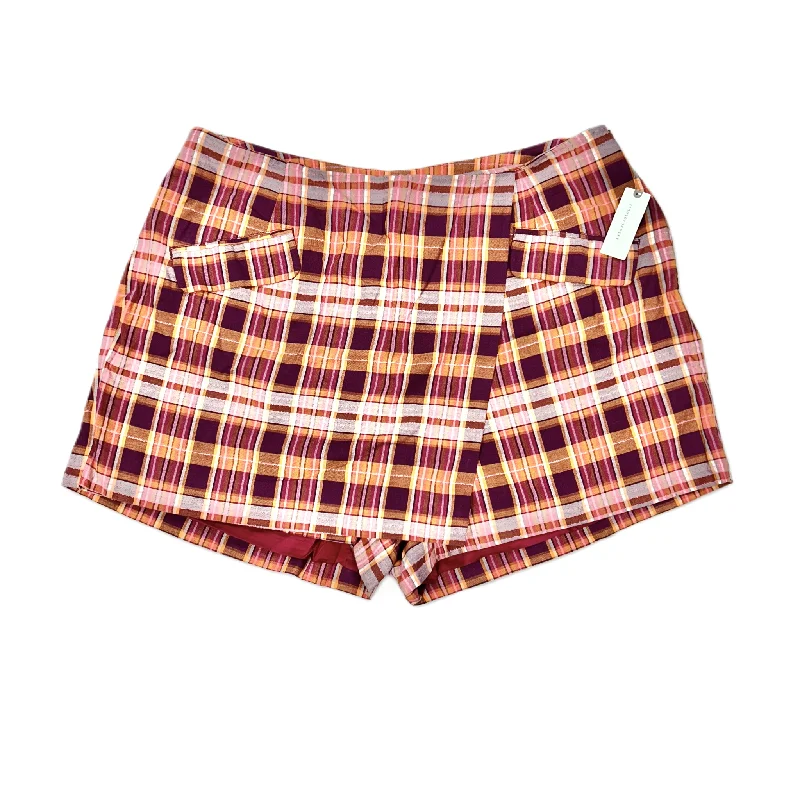 Plaid Pattern Skort By Maeve, Size: 24