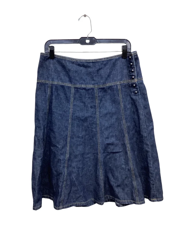 Skirt Maxi By Ann Taylor In Blue Denim, Size: M