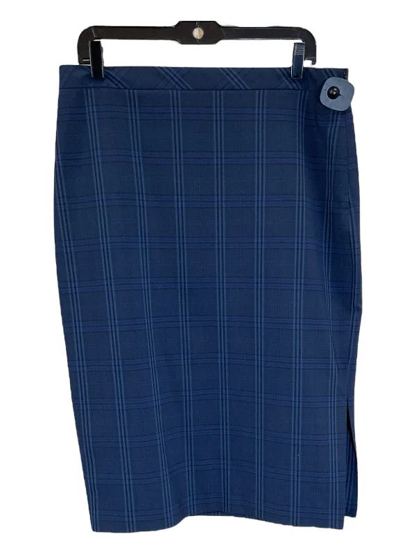 Skirt Midi By Banana Republic In Blue, Size: L