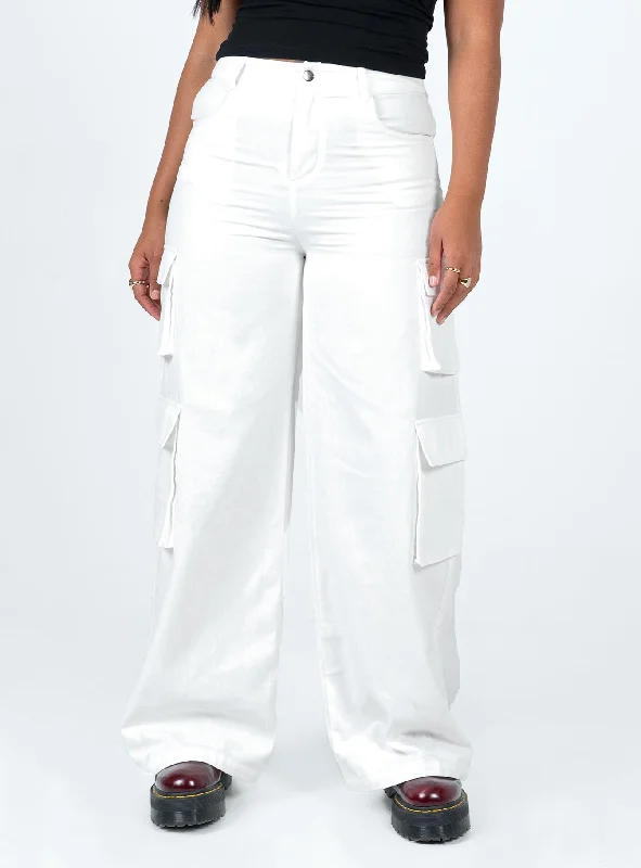 Alexis Cargo Pants White