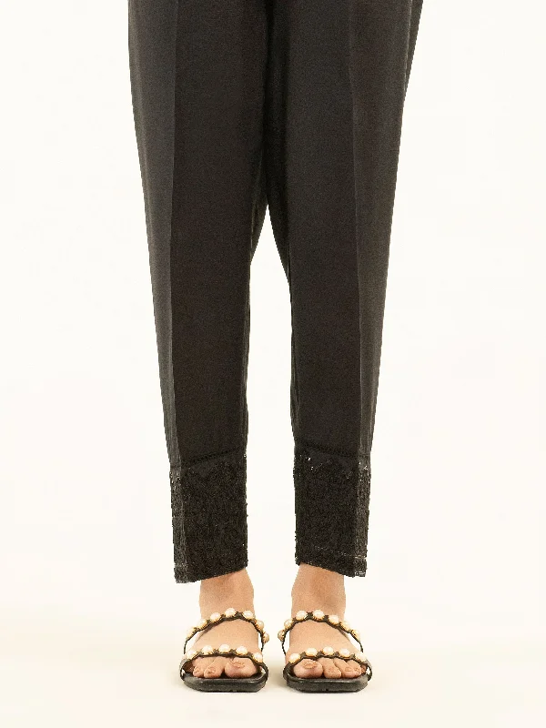 Embroidered Silk Trousers