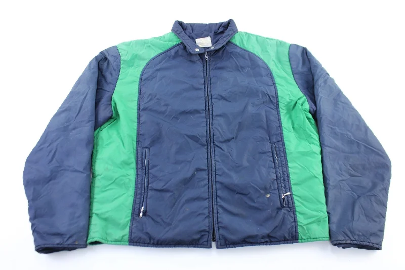 80's Roffe Navy Blue & Green Ski Jacket