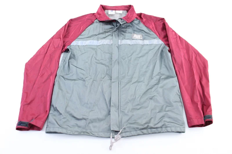 90's New Balance Logo Grey & Maroon Gore-Tex Zip Up Jacket