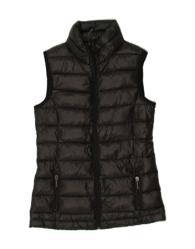 BCBGMAXAZRIA Womens Padded Gilet UK 2 2XS Black Nylon