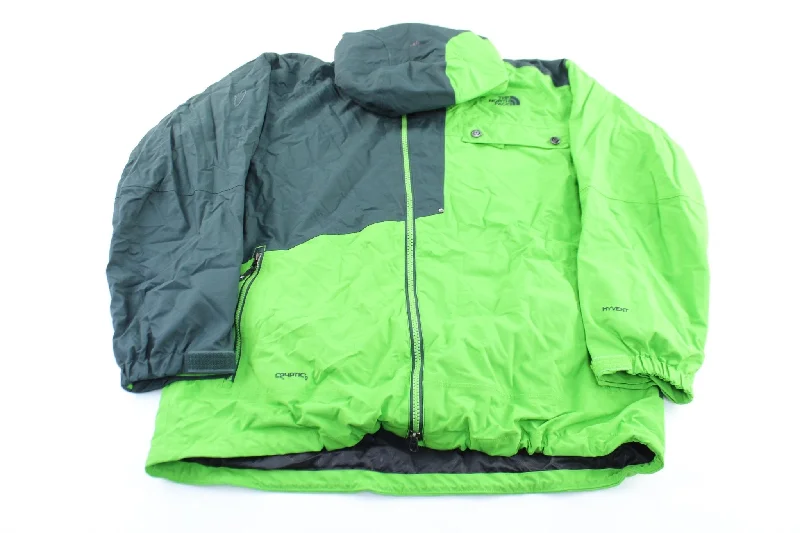 The North Face Embroidered Logo Green Cryptic Zip Up Jacket