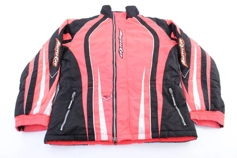 Women's Arcticwear Embroidered Black & Pink Zip Up Jacket