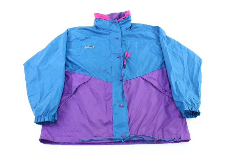 90’s Women's Columbia Sportswear Company Blue & Purple Zip Up Jacket