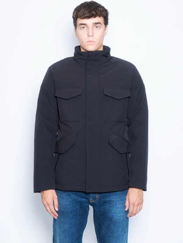 Giacca Field in Membrana Softshell Nero