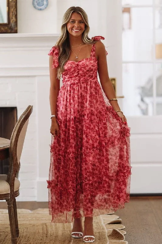 By Your Side Maxi Dress - Dark Pink