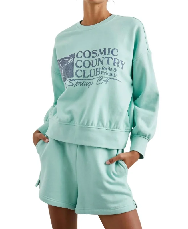 Favorite Sweatshirt In Mint Cosmic Country Club