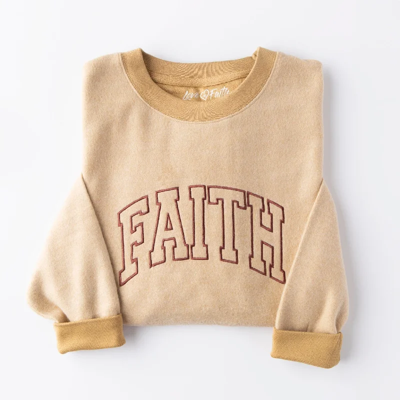 Faith Embroidered Fuzzy Sweatshirt